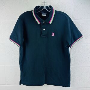 Psycho Bunny Men’s Short Sleeve Granbury Pique Polo Navy Sz S